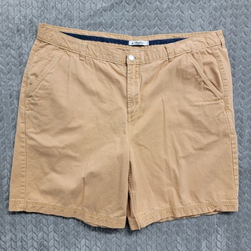 Disney Park Shorts Mens 41* Orange Chino Authentic Original Pockets Flat Front